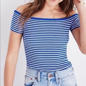Madewell off-the-shoulder ribbed top